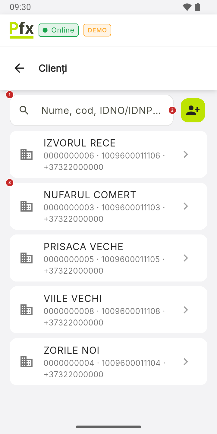 Lista clienților