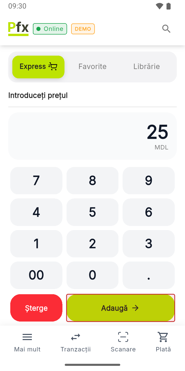 Suma tastată