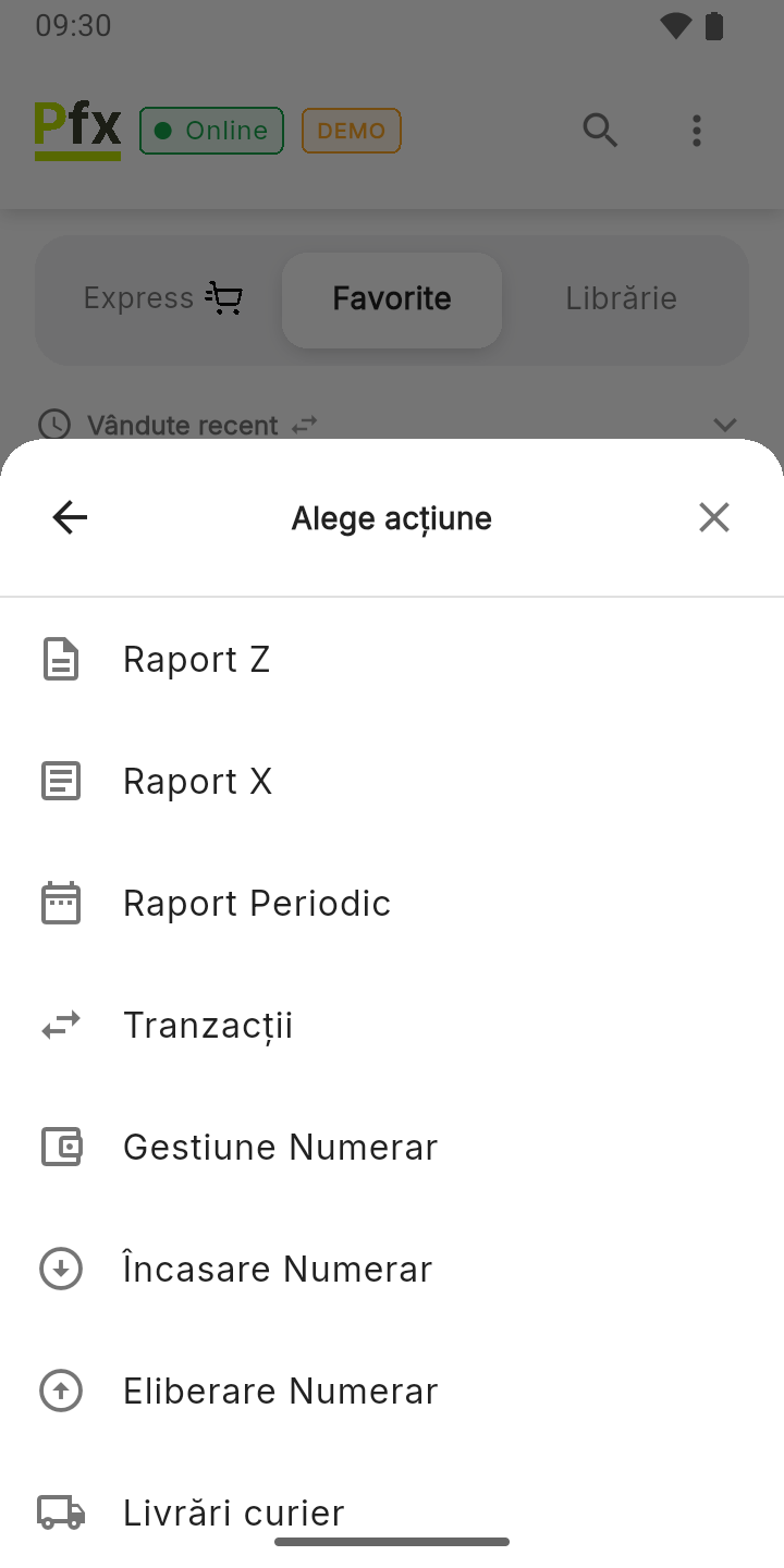 Lista de acțiuni