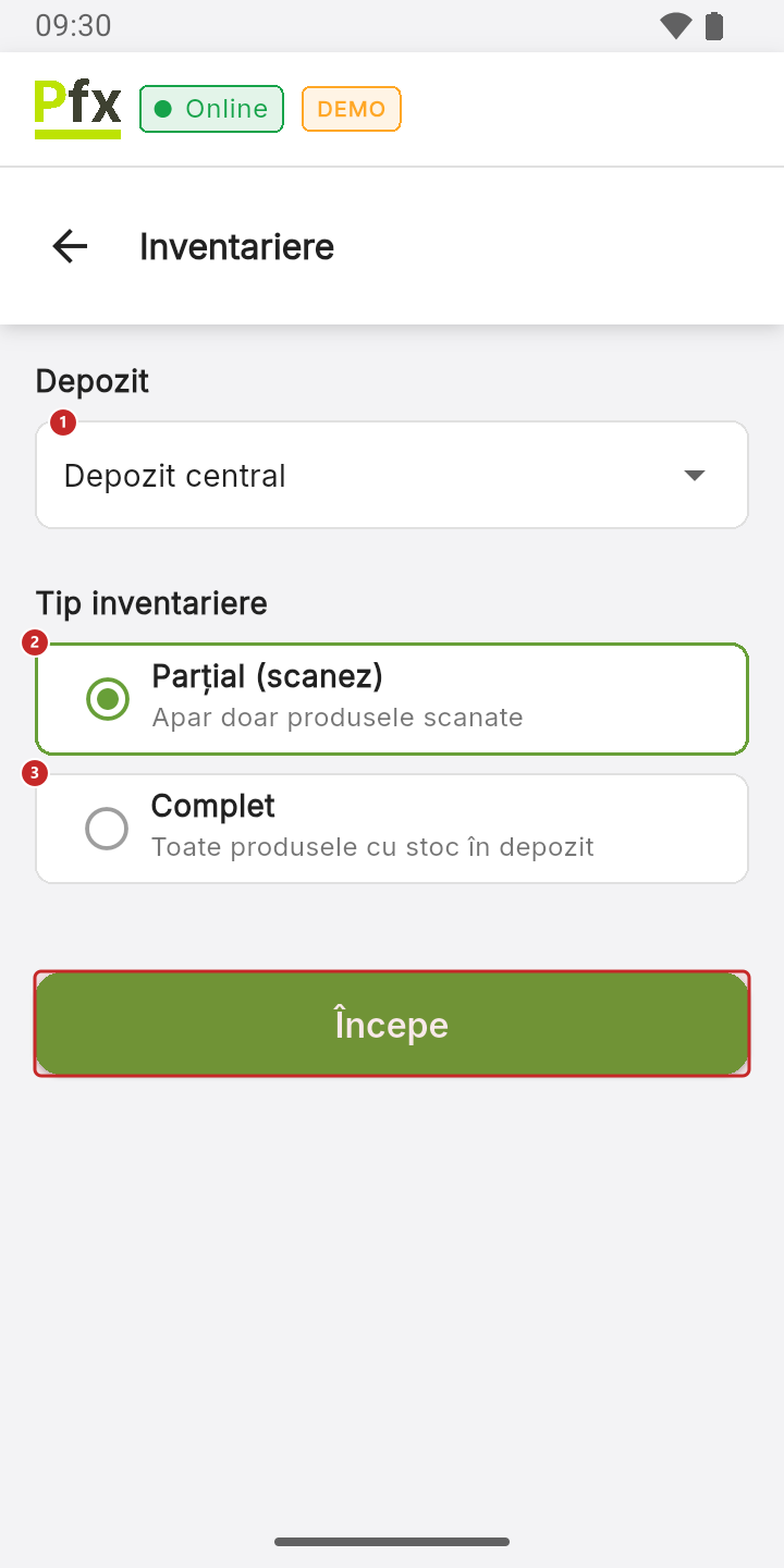 Începutul inventarierii