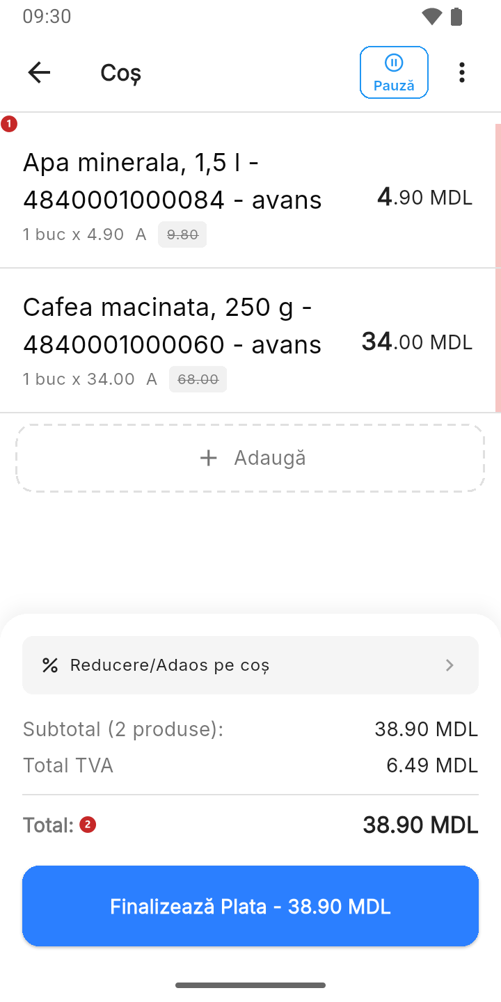 Coșul cu avansul