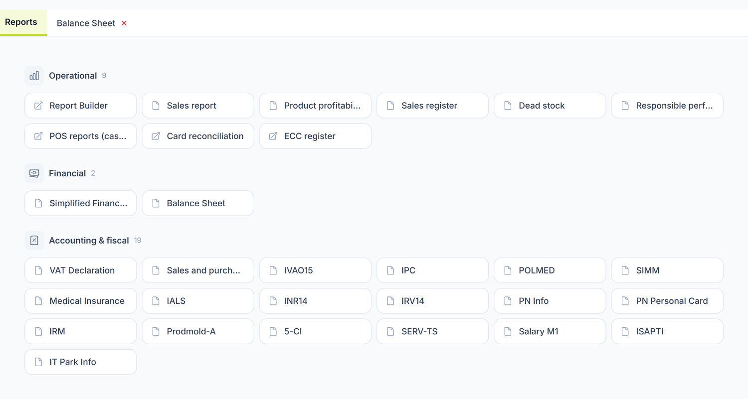 The report catalogue