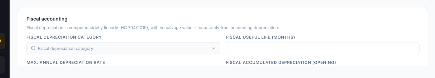 The tax records section of the form