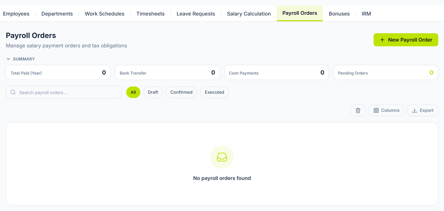 The payroll orders