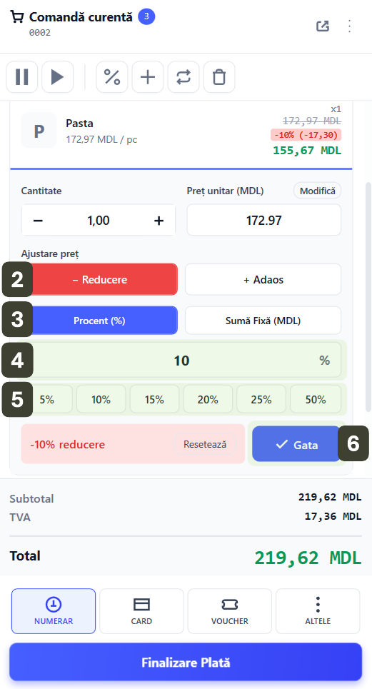 Reducere pe Articol - Procentual