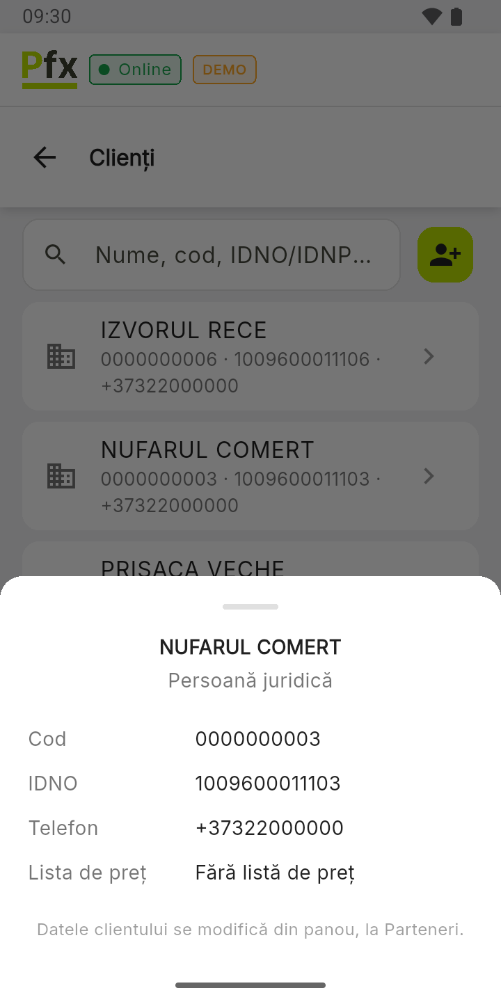 Fișa clientului